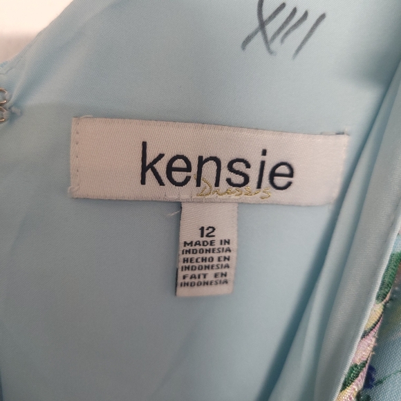 NWT KENSIE Ruffled Floral-Print High-Low MaxiDress Size 12 - Picture 9 of 16